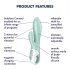 Satisfyer Air Pump Bunny 5 - Sovelluksella ohjattava pumpattava vibraattori (minttu)