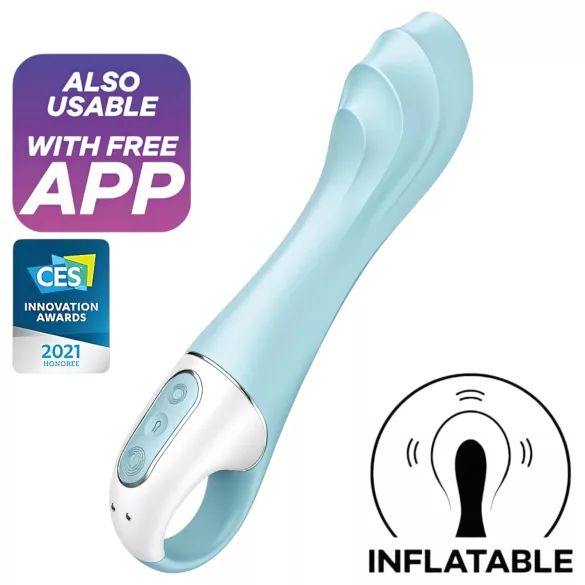 Satisfyer Air Pump Vibrator 5 - Sovelluksella ohjattava (sininen)