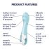 Satisfyer Air Pump Vibraattori 5 - älykäs ilmapumppuvibraattori (sininen)