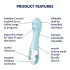Satisfyer Air Pump Vibrator 5 - Sovelluksella ohjattava (sininen)