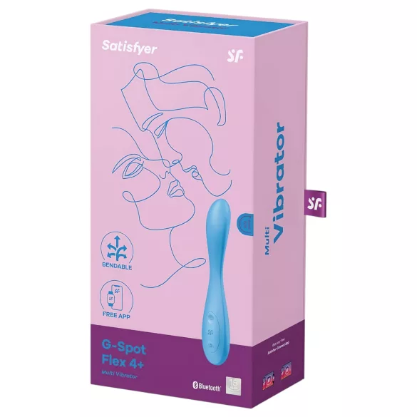 Satisfyer G-spot Flex 4 - Sovelluksella ohjattava G-pistevibraattori (turkoosi)