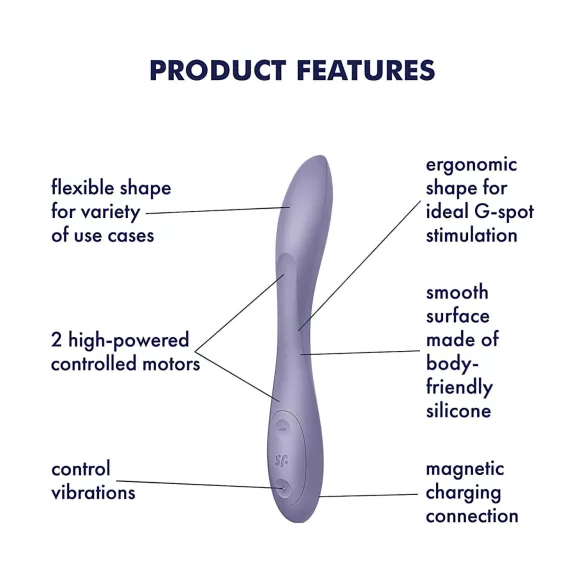 Satisfyer - G-pistevibraattori - taipuisa, vedenkestävä, ladattava - violetti