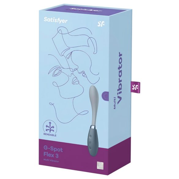 Satisfyer - G-piste vibraattori - taipuisa - ladattava - harmaa