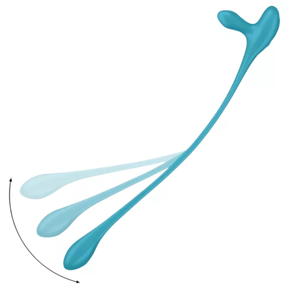 Satisfyer - anustappi ja penisrengas vibraattorilla - ladattava, sininen