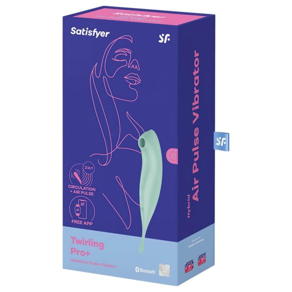 Satisfyer Twirling Pro - klitoriskiihotin ja vibraattori - mintunvihreä