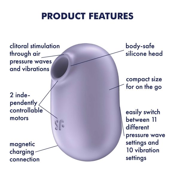 Satisfyer Pro To Go 2 - klitoriskiihotin - ilmapulssi - ladattava - violetti