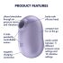 Satisfyer Pro To Go 2 - klitoriskiihotin - ilmapulssi - ladattava - violetti