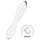 Satisfyer Dazzling Crystal 1 - kaksipäinen lasidildo (läpinäkyvä)