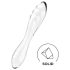 Satisfyer Dazzling Crystal 1 - kaksipäinen lasidildo (läpinäkyvä)