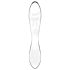 Satisfyer Dazzling Crystal 1 - kaksipäinen lasidildo (läpinäkyvä)