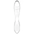 Satisfyer Dazzling Crystal 1 - kaksipäinen lasidildo - läpinäkyvä