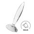 Satisfyer Kimalteleva Kristalli - poimutettu lasidildo (läpinäkyvä)