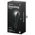 Satisfyer Dazzling Crystal 1 - kaksipäinen lasidildo (musta)
