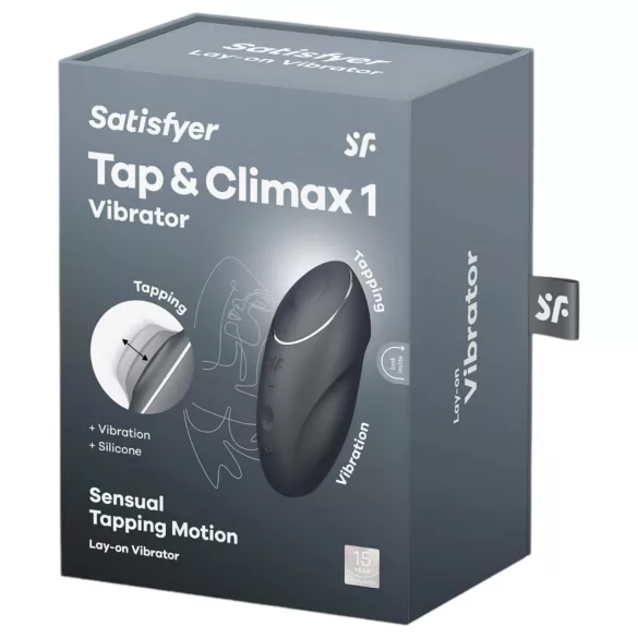 Satisfyer Tap & Climax 1 - 2-in-1 klitoriskiihotin ja vibraattori - musta