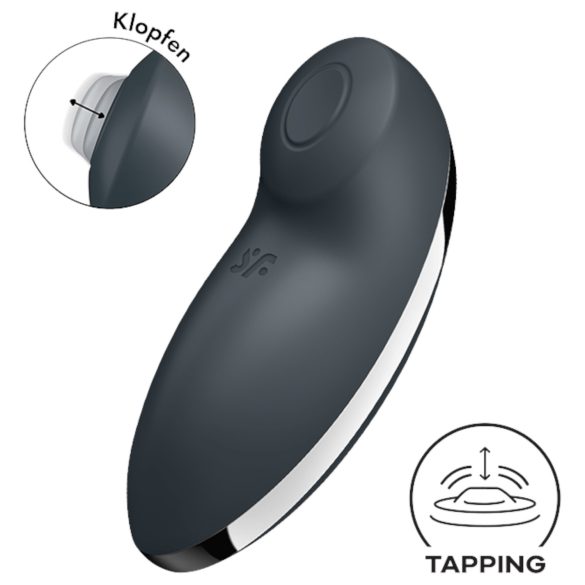 Satisfyer Tap & Climax 2 - 2in1 klitoriskiihotin (harmaa)