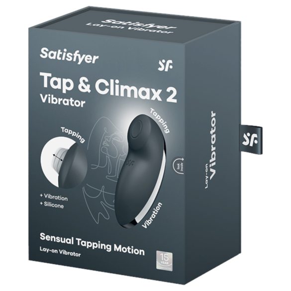 Satisfyer Tap & Climax 2 - 2-in-1 klitorisvibraattori - harmaa