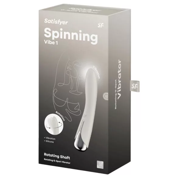 Satisfyer Spinning Vibe 1 - G-pisteen vibraattori pyörivä pää - beige