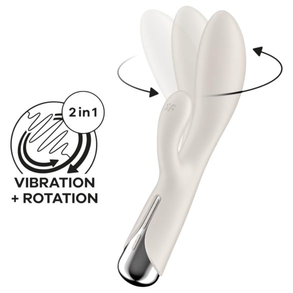 Satisfyer Spinning Rabbit 1 - pyörivä klitoriskiihotin (beige)