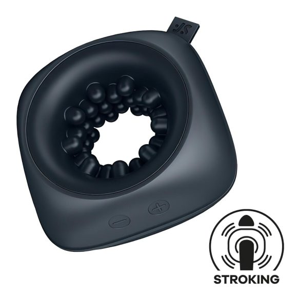 Satisfyer Ring Stroker - ladattava, värisevä masturbaattori (musta)