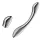 Satisfyer Pure Gravity 1 - teräksinen dildo - juomutettu - hopea