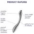 Satisfyer Pure Gravity 1 - teräksinen dildo - juomutettu - hopea