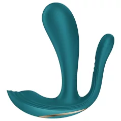   Satisfyer Top Secret+ - kulutettava 3-haarainen vibraattori - vihreä