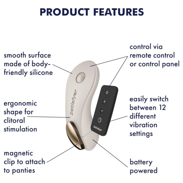 Satisfyer Little Secret - alushousuvibraattori - valkoinen