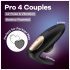 Satisfyer Pro 4 Couples - parivibraattori ilmapulsseilla - musta