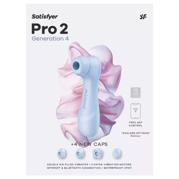 Satisfyer Pro 2 Generation 4 - ilmapulssiklitoriskiihotin (sininen)