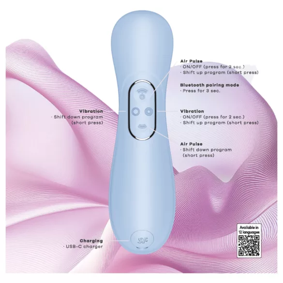 Satisfyer Pro 2 Generation 4 - ilmapulssiklitoriskiihotin (sininen)