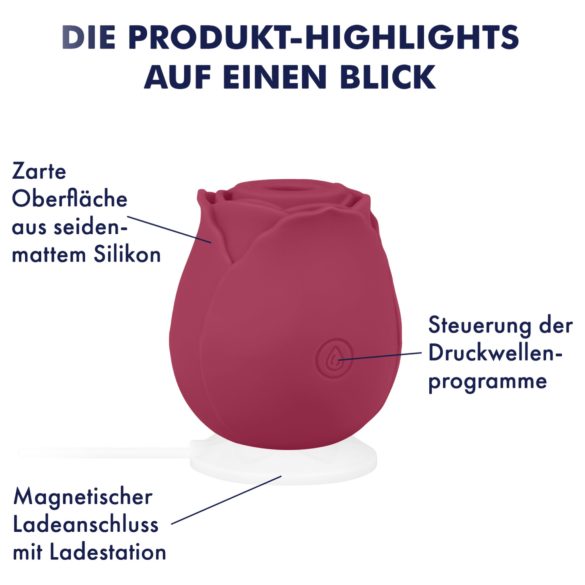 EIS Blush&Bloom - klitoriskiihotin imu ja värinä - punainen