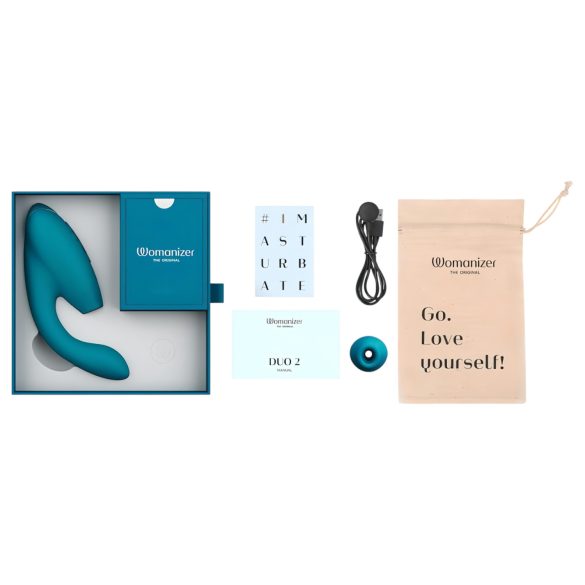 Womanizer Duo 2 - G-piste vibraattori ja klitoriskiihotin - vihreä