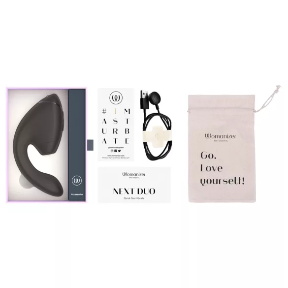 Womanizer - G-piste ja klitoriskiihotin - 2-in-1 vibraattori - musta