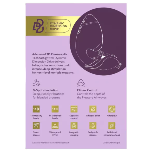 Womanizer Next Duo - G-piste vibraattori ja klitoriskiihotin - violetti