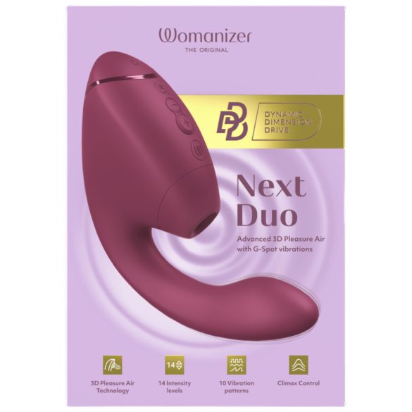 Womanizer Next Duo - G-piste vibraattori ja klitoriskiihotin - pinkki