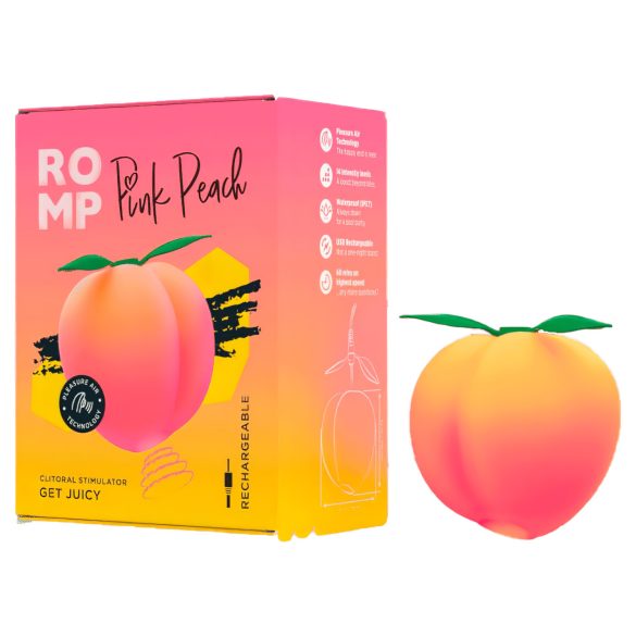 Romp Pink Peach - klitorisvibraattori ilmapulssi - silikoninen pinkki