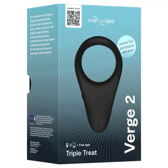 We-Vibe Verge 2 - älykäs värisevä penisrengas (musta)