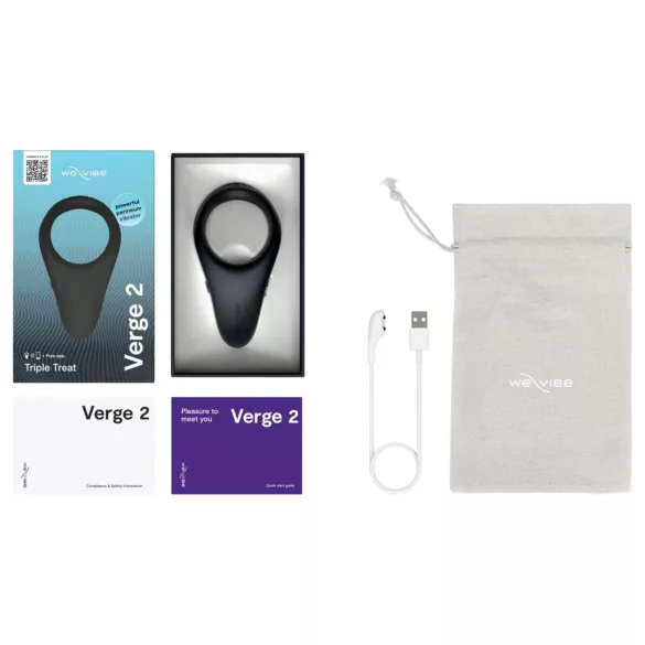 We-Vibe Verge 2 - älykäs värisevä penisrengas (musta)