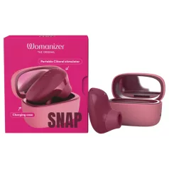   Womanizer Snap - ilmapulssiklitoriskiihotin latauskotelolla (punainen)