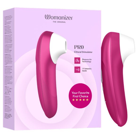 Womanizer Pro - klitoriskiihotin ilmanpaineaalloilla - pinkki