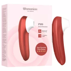   Womanizer Pro - ilmavirtateknologialla toimiva klitoriskiihotin (punainen)