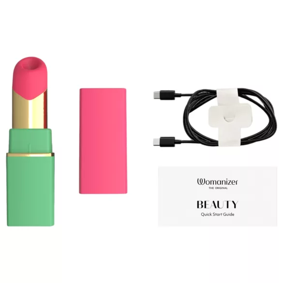 Womanizer Beauty - huulipunan muotoinen ilmuaalto-klitoriskiihotin (vihreä)