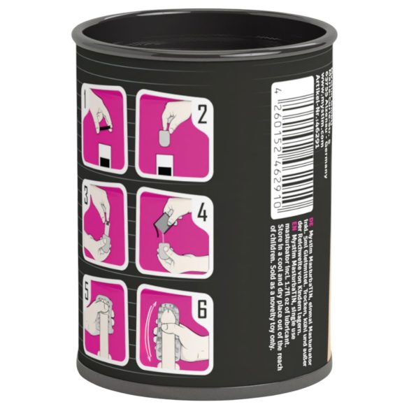 Mystim MasturbaTIN Ribbed Rita - lamelloitu masturbaattori (valkoinen)