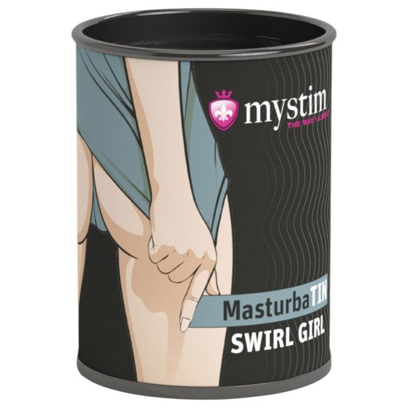 Mystim MasturbaTIN Swirl Girl - aaltoileva masturbaattori (valkoinen)