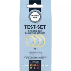   Mister Size Test-Set - kondomikoe­pakkaus mittanauhalla (3 kpl)