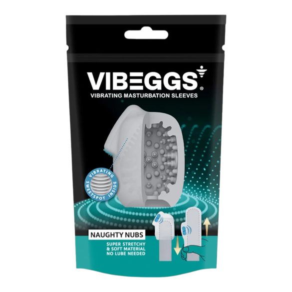 VIBEGGS - vibraatiomuna masturboija - kohokuvioitu valkoinen