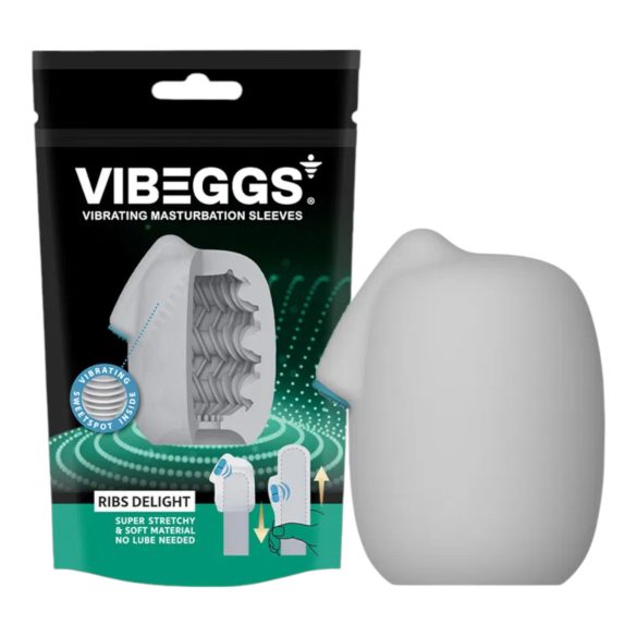 VIBEGGS Ribs Delight - värisevä muna nautinto (valkoinen)
