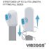 VIBEGGS Blow Misty - värisevä muna-masturbaattori (valkoinen)