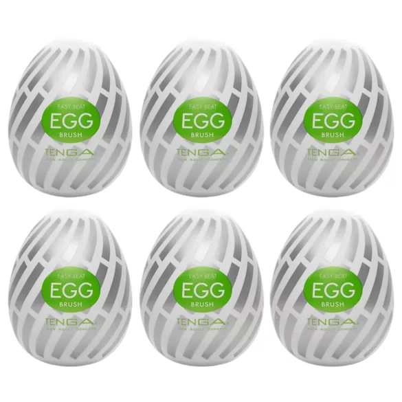 TENGA Egg Brush - masturbaattorimuna 6kpl - kertakäyttöinen