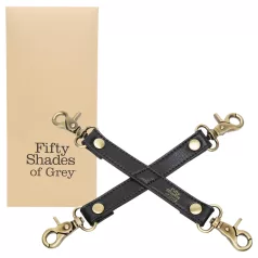 Fifty Shades of Grey - ristikäsiraudat - nahka - musta